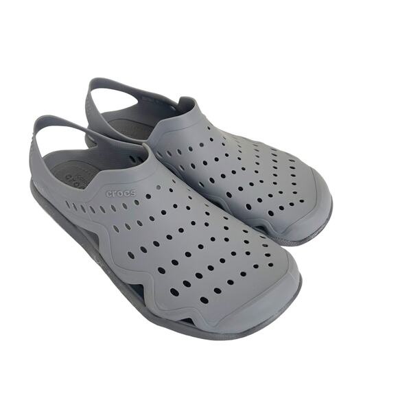 Crocs Gray Swiftwater Wave Sandals Sz 7 - Picture 1 of 7
